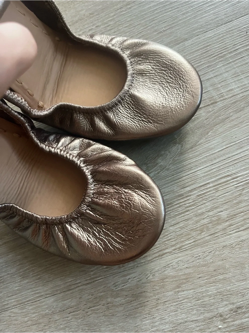 Tieks Metallic Rose Gold Flats